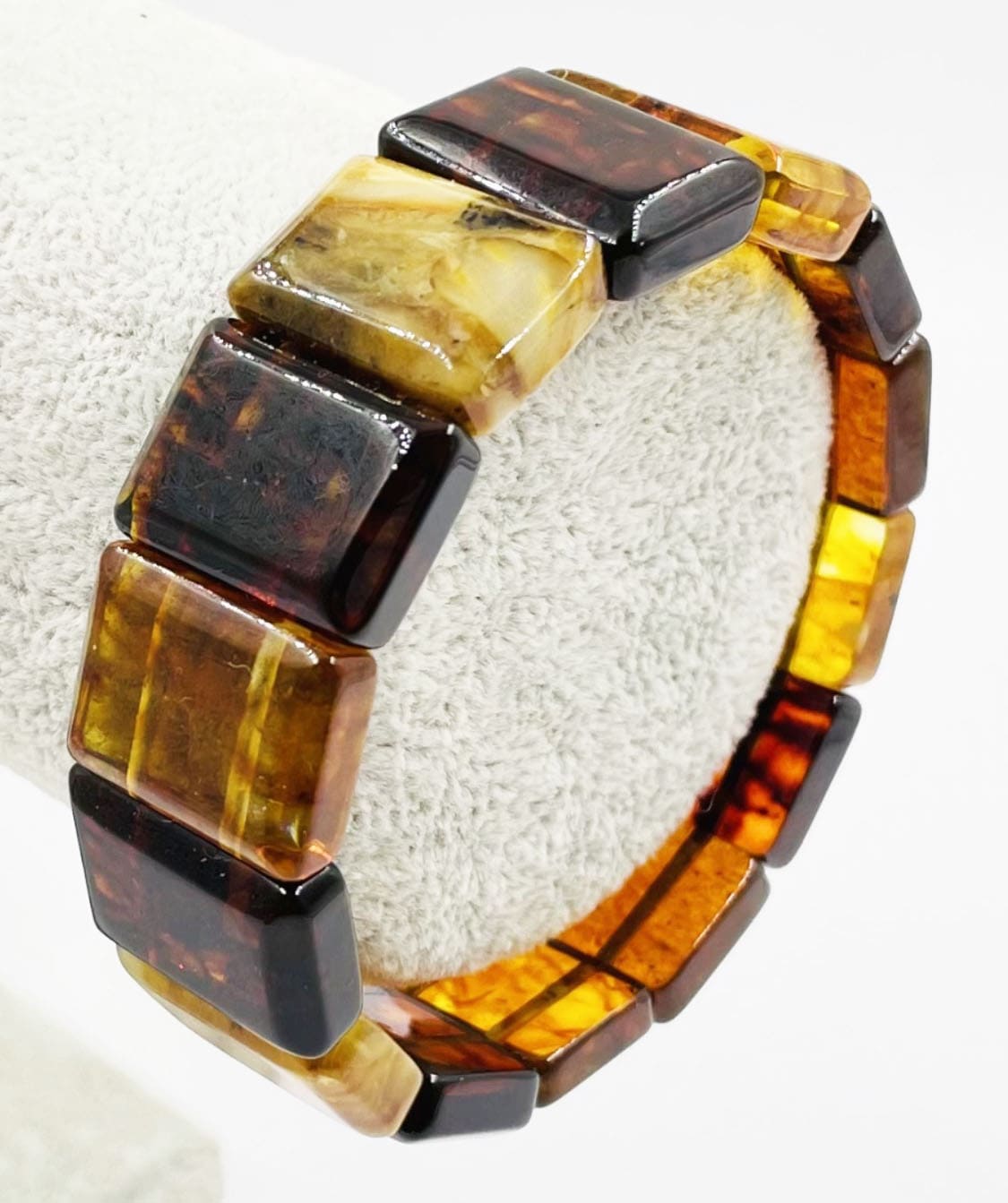Baltic Amber Bracelet For Adult Natural Amber Beads Bracelet pressed