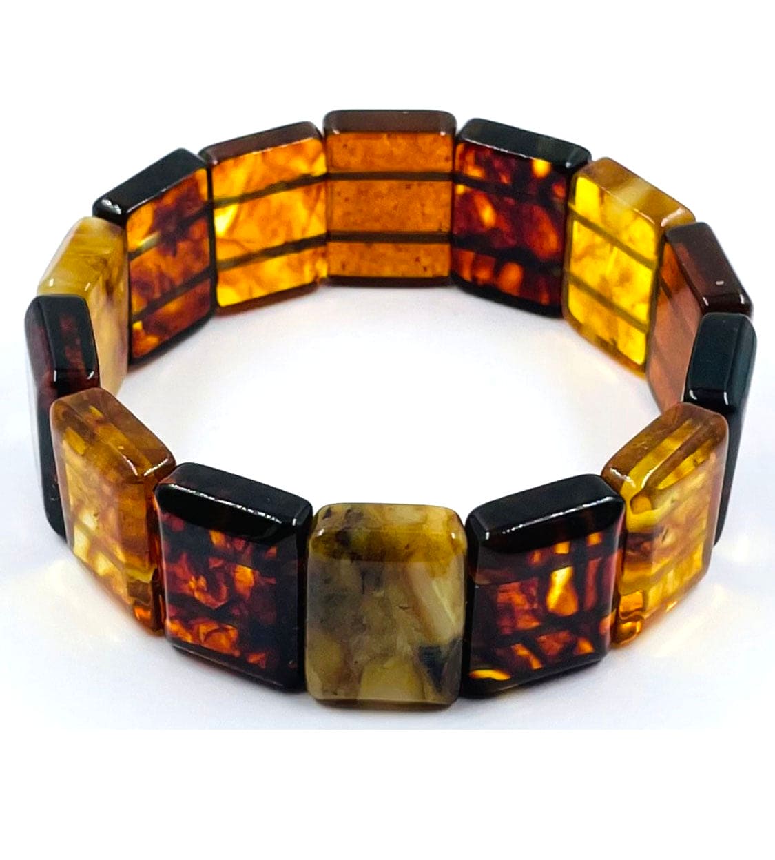 Baltic Amber Bracelet For Adult Natural Amber Beads Bracelet pressed