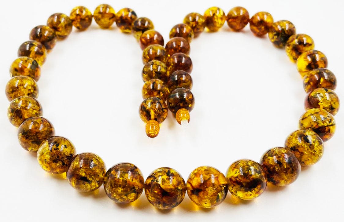 Natural Baltic Amber Necklace - Baltic Amber Necklaces for adults pressed