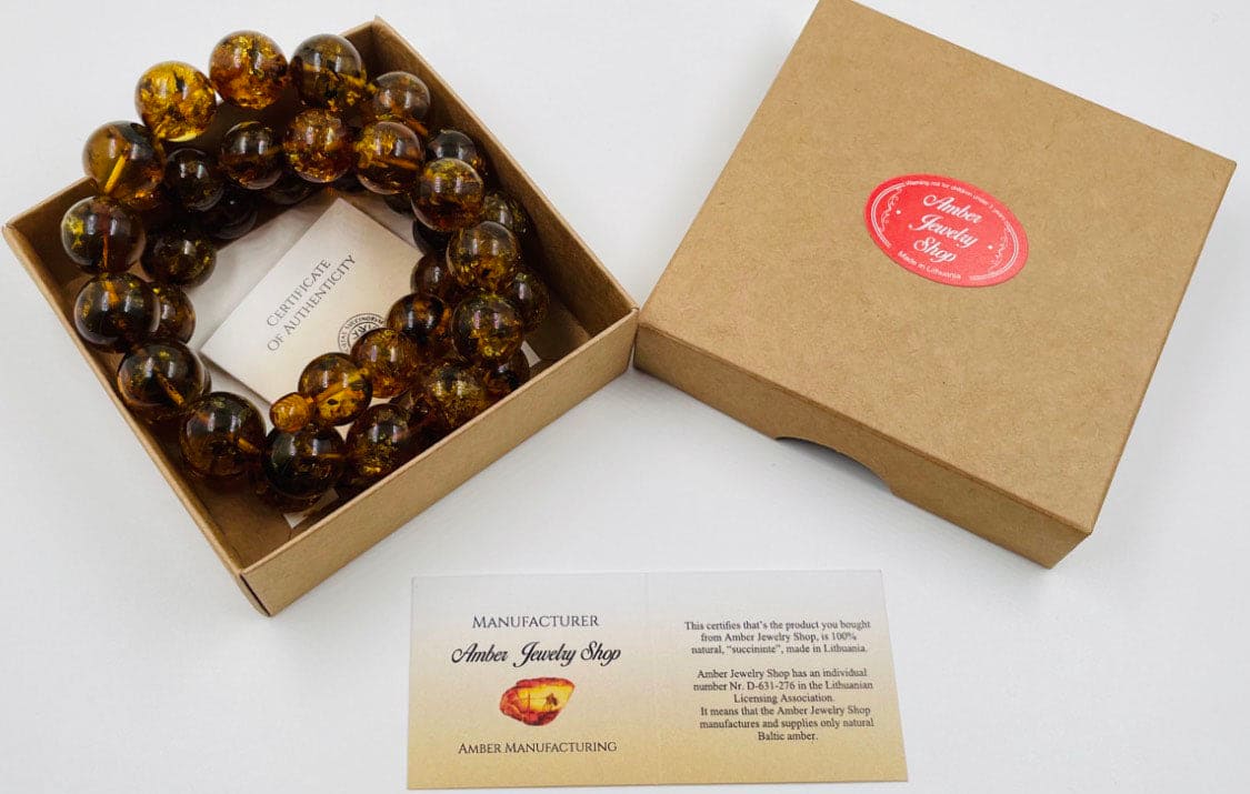 Natural Baltic Amber Necklace - Baltic Amber Necklaces for adults pressed