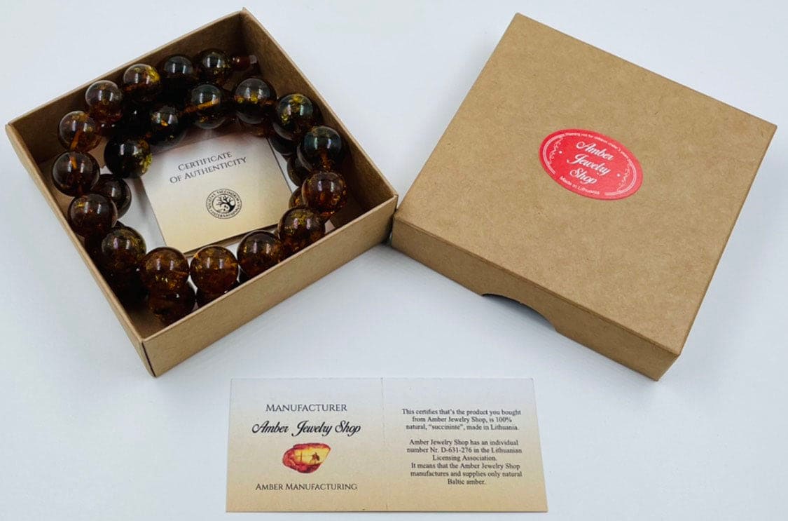 Natural Baltic Amber Necklace - Baltic Amber Necklaces for adults pressed