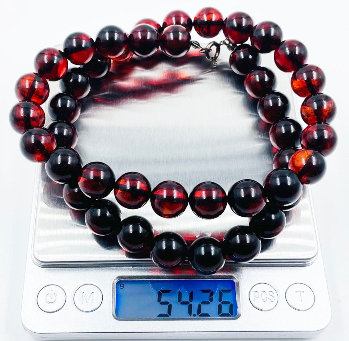 Amber Necklace - Natural Baltic Amber Silver Necklace pressed