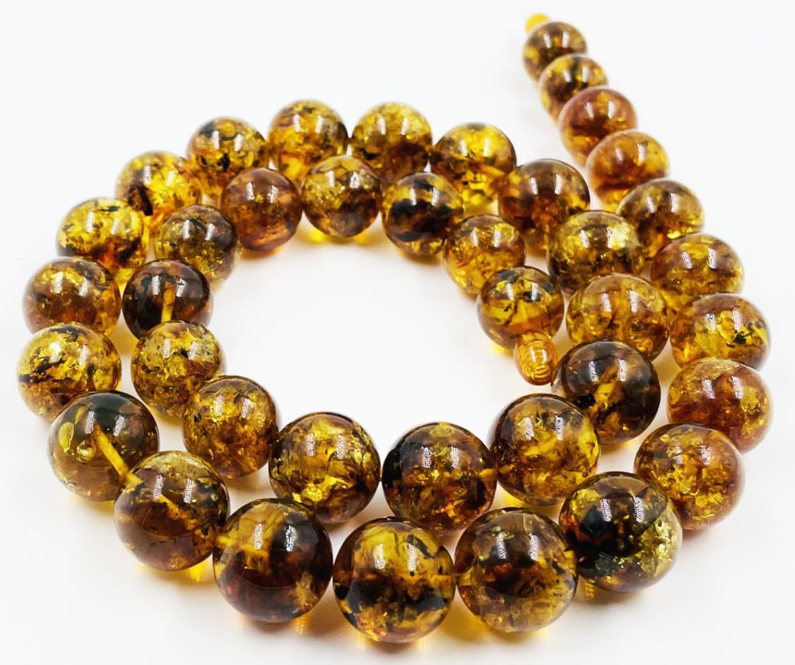 Natural Baltic Amber Necklace - Baltic Amber Necklaces for adults pressed
