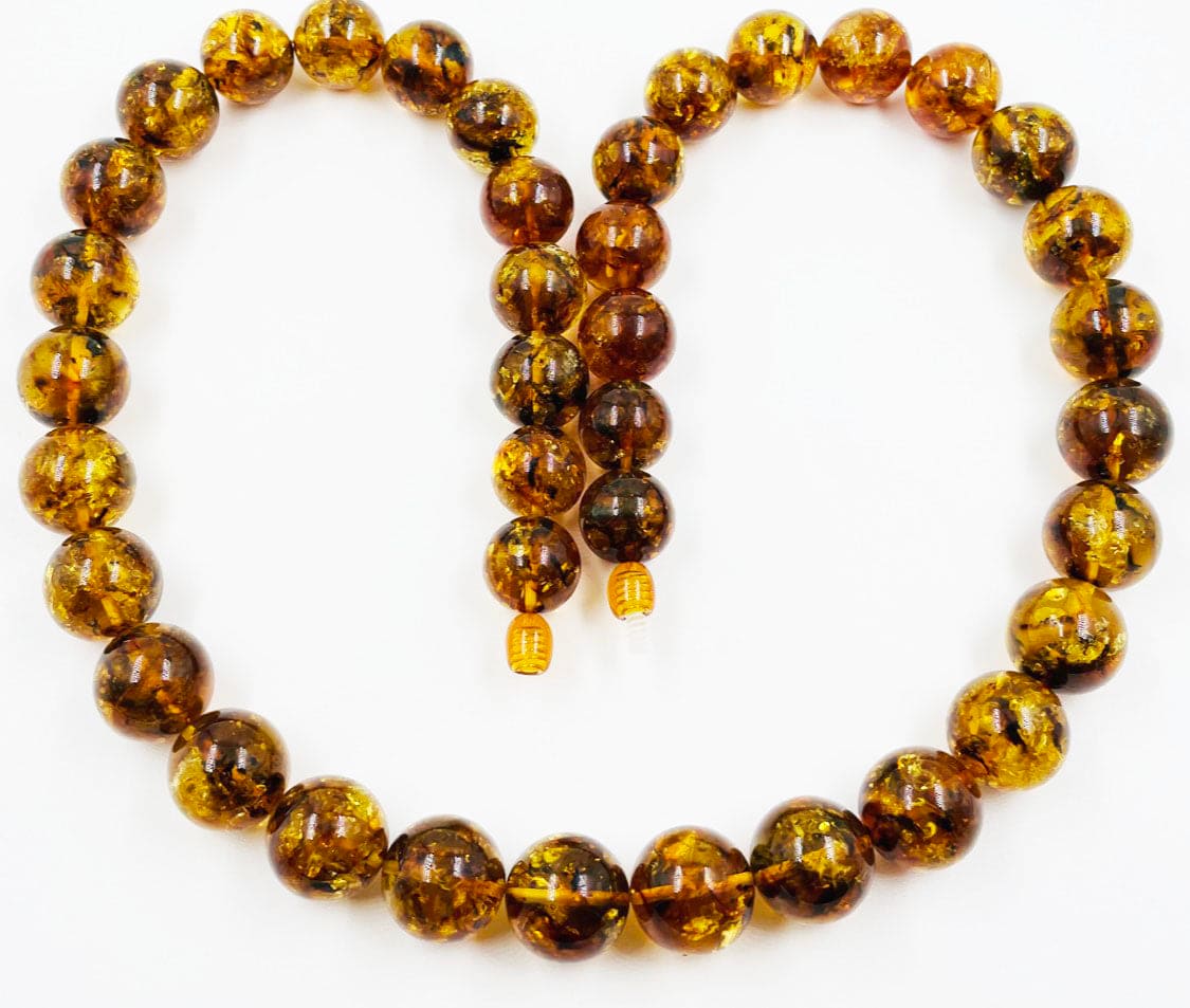 Natural Baltic Amber Necklace - Baltic Amber Necklaces for adults pressed