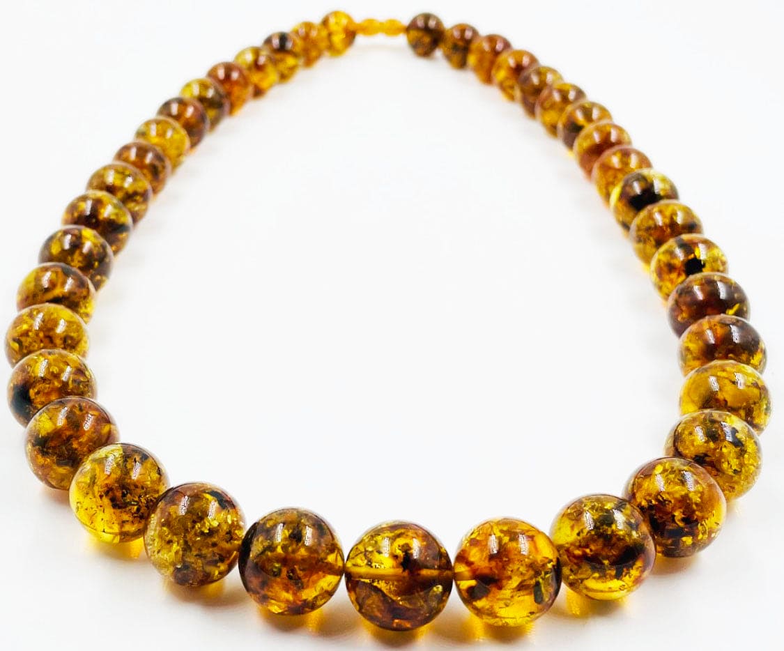 Natural Baltic Amber Necklace - Baltic Amber Necklaces for adults pressed