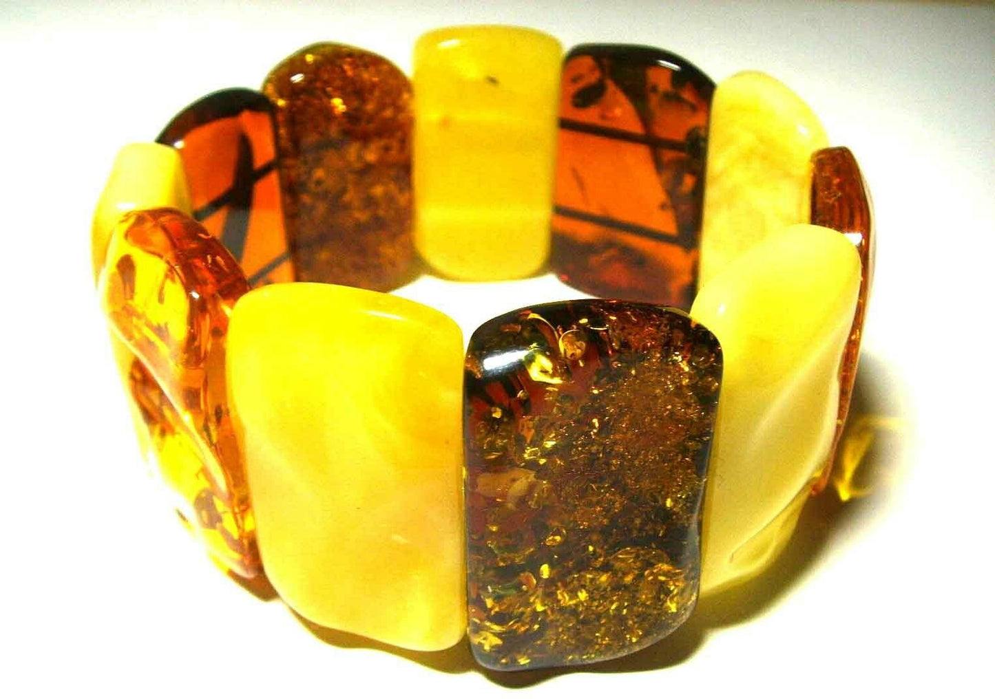 Amber Bracelet Genuine Baltic Amber large beads bracelet Amber Jewelry for adult