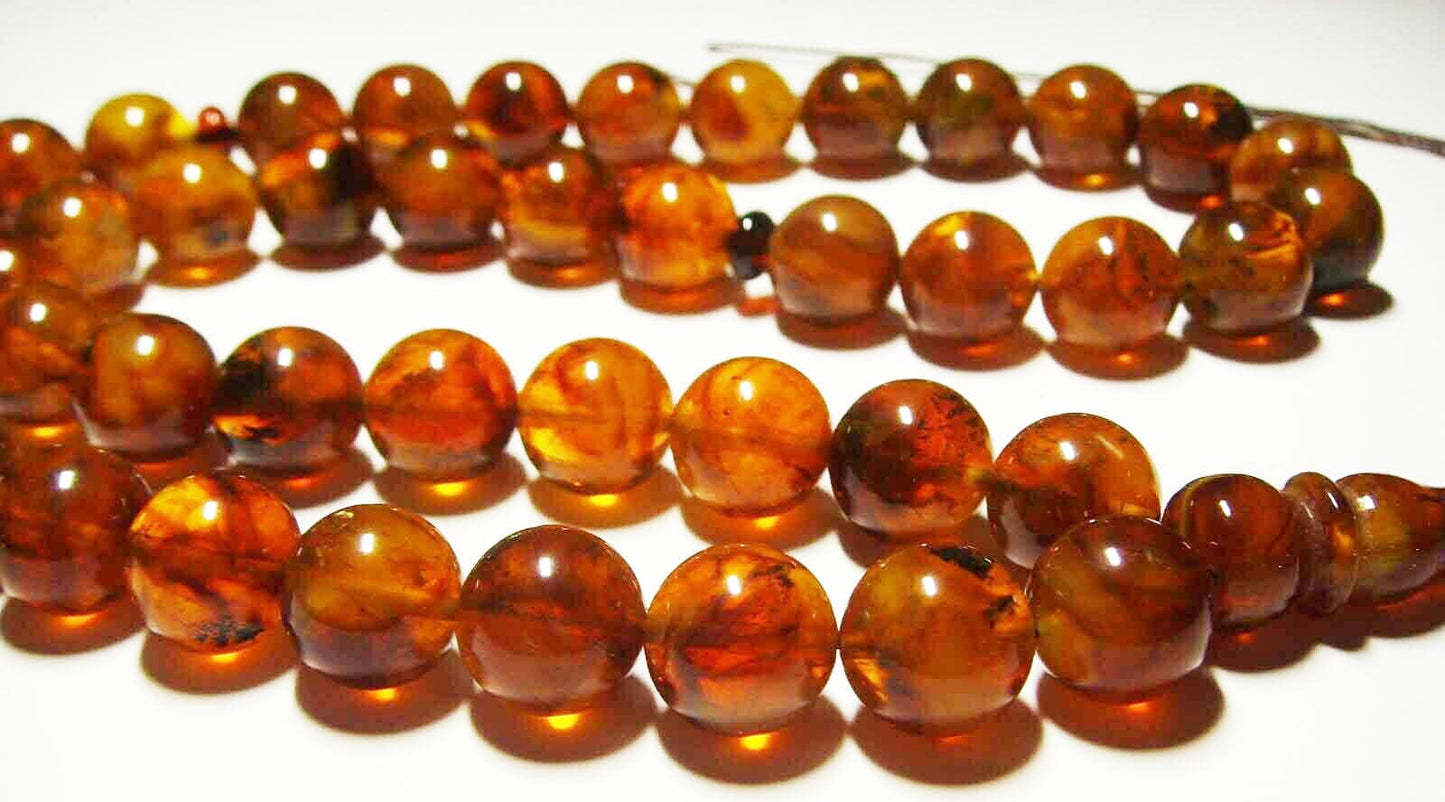 Islamic 45 Prayer bead Natural Baltic Amber Tasbih Misbaha Amber Muslim pressed