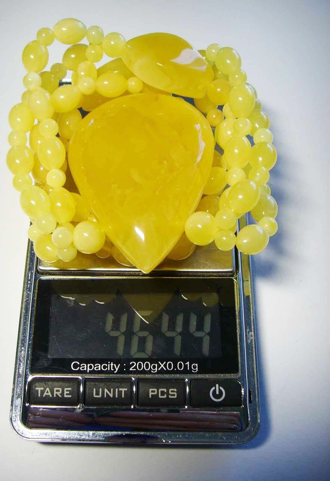 Amber Necklace - Natural Baltic Amber Necklace - Huge Amber Pendant