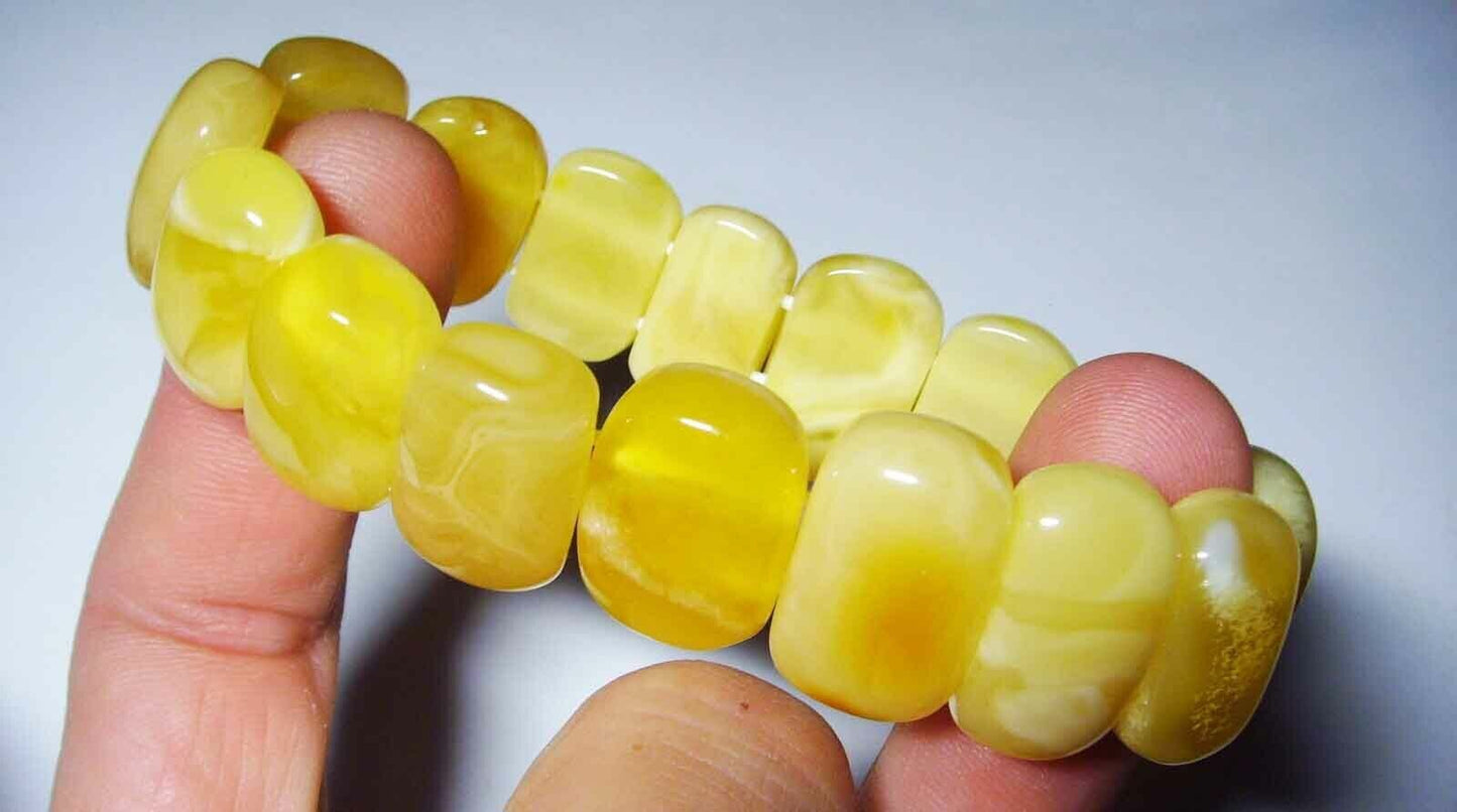 Amber bracelet Natural Baltic Amber stones bracelet for women Butterscotch amber