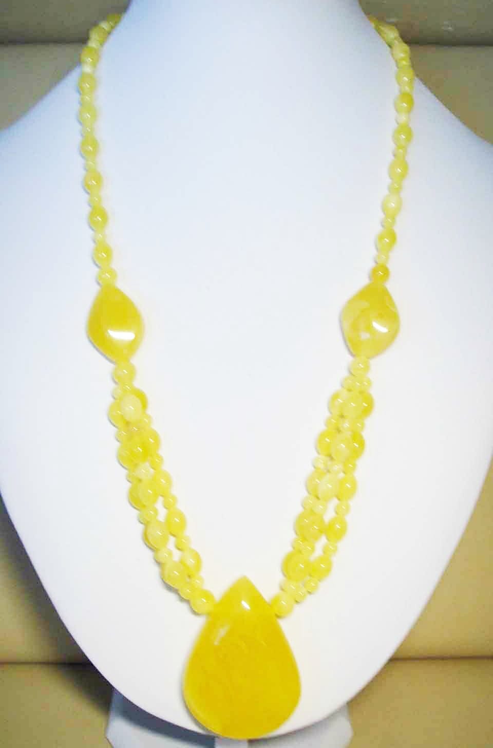 Amber Necklace - Natural Baltic Amber Necklace - Huge Amber Pendant