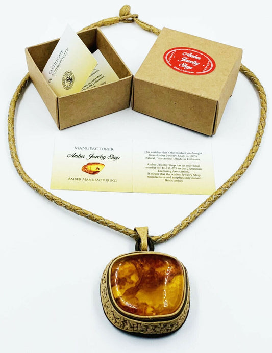 Amber Pendant Necklace - Baltic Amber Necklace For Women