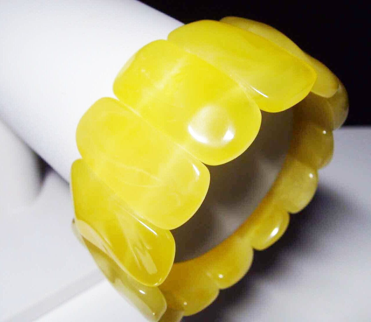 Massive Yellow Amber Beads Bracelet Genuine Baltic Amber Bracelet Premium amber jewelry 30.68gr.