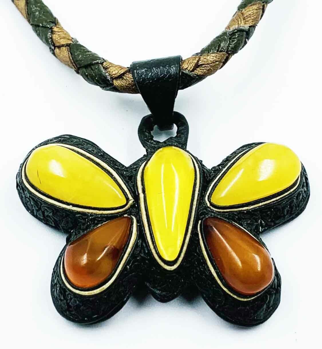 Amber Pendant - Natural Baltic Amber Jewelry For Ladies - Amber Neckla
