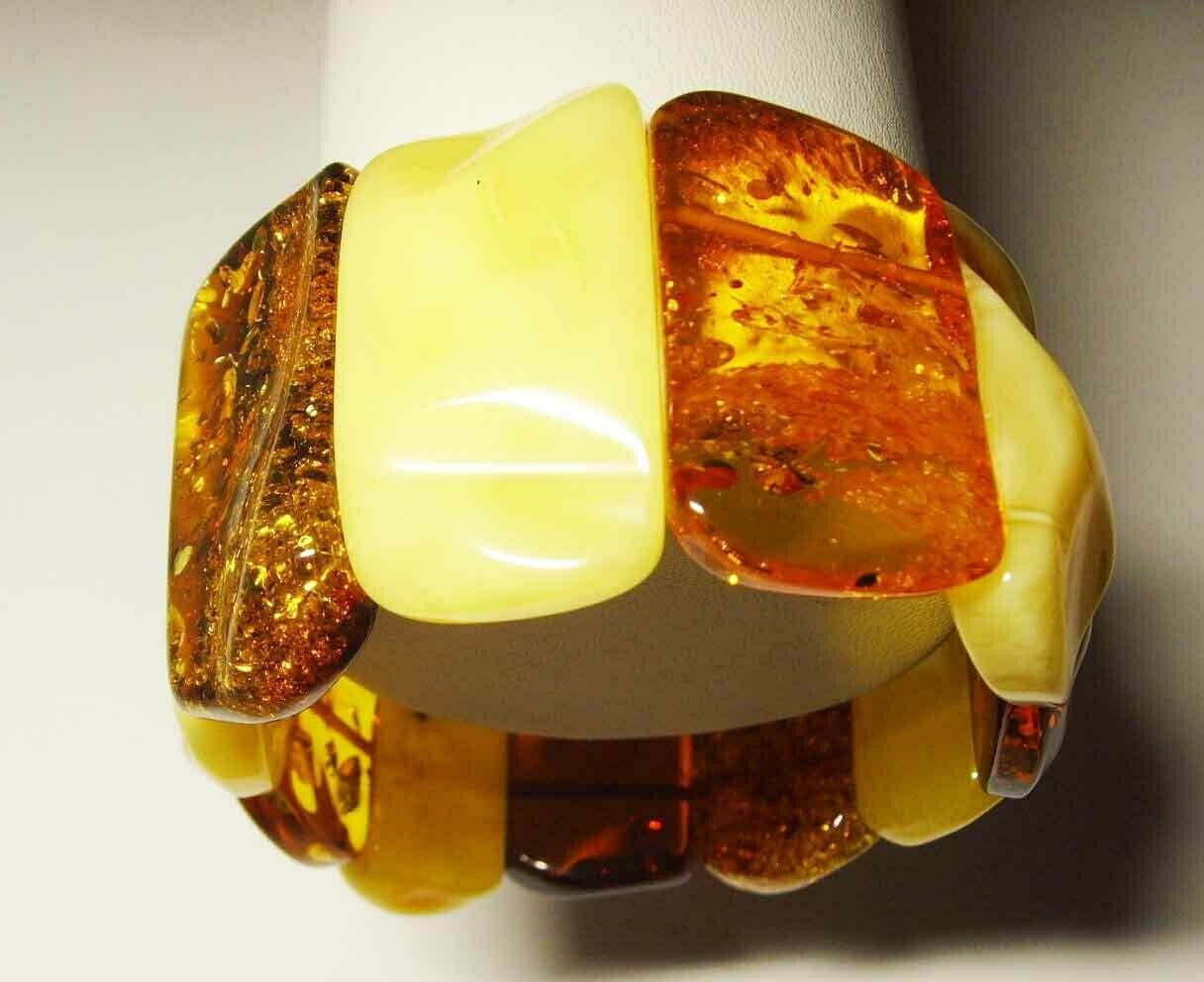 Amber Bracelet Genuine Baltic Amber large beads bracelet Amber Jewelry for adult