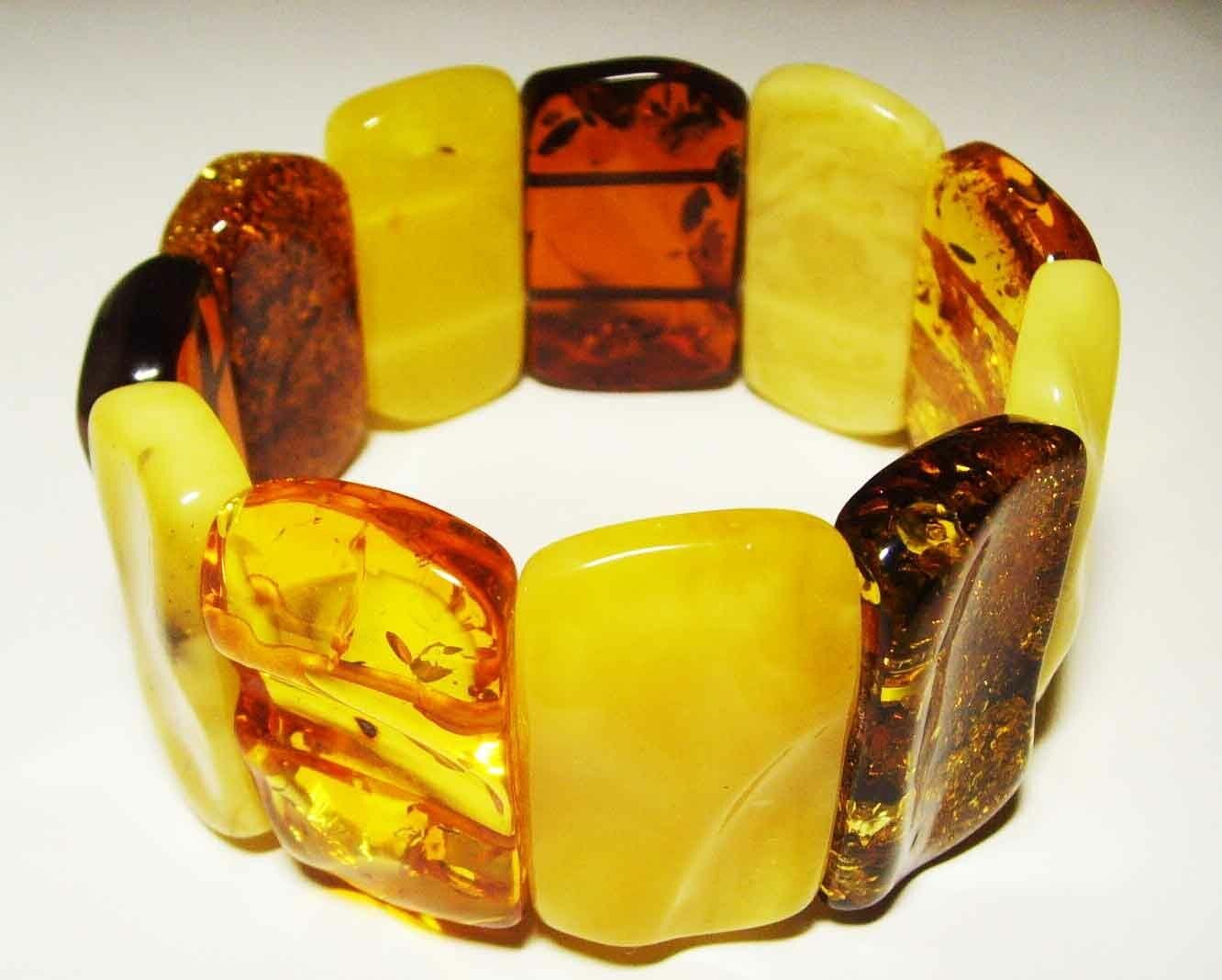 Amber Bracelet Genuine Baltic Amber large beads bracelet Amber Jewelry for adult