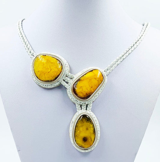 Collier Amber Necklace Genuine Old Baltic Amber Necklace for women Butterscotch