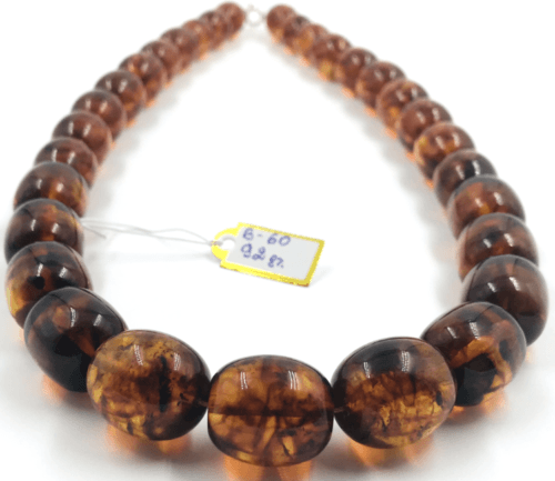 Amber Necklace Large Amber Beads Natural Baltic Amber Jewelry Pressed