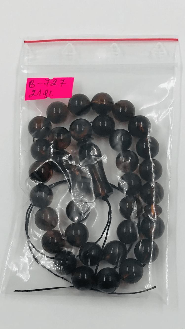 Genuine amber Muslim prayer beads, amber Islamic rosary 21gr. pressed amber