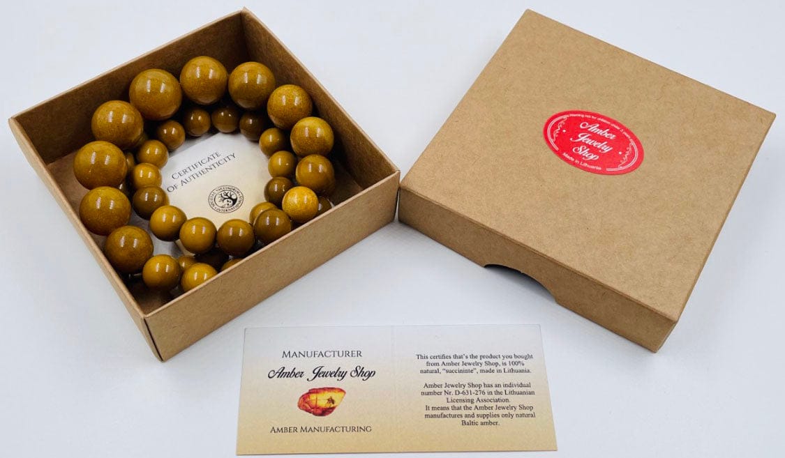 Antique Amber Necklace - Natural Baltic Amber Necklace pressed