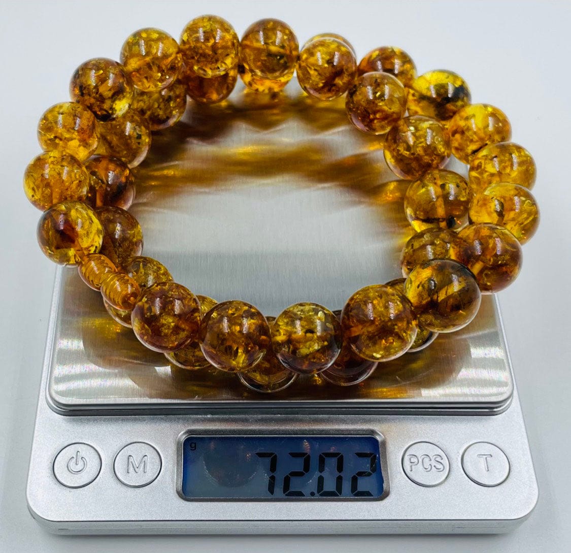 Baltic Amber Necklace - Natural Amber Beads Necklace pressed