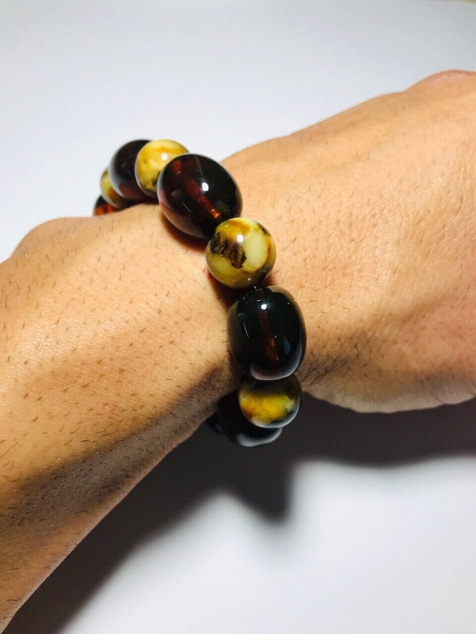 Amber Bracelet-Natural Baltic Amber Beads Bracelet pressed