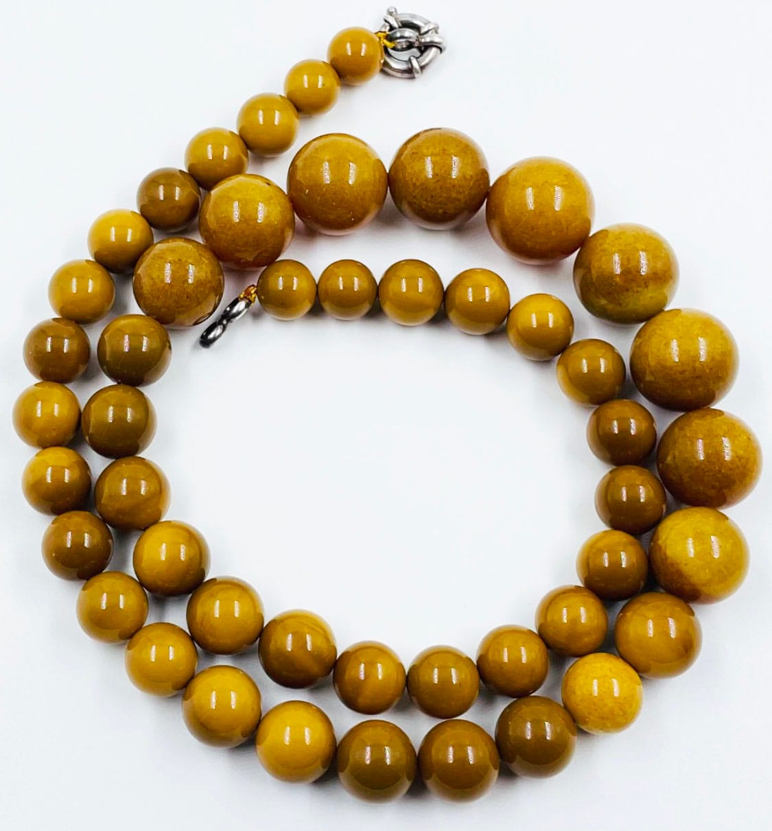 Antique Amber Necklace - Natural Baltic Amber Necklace pressed