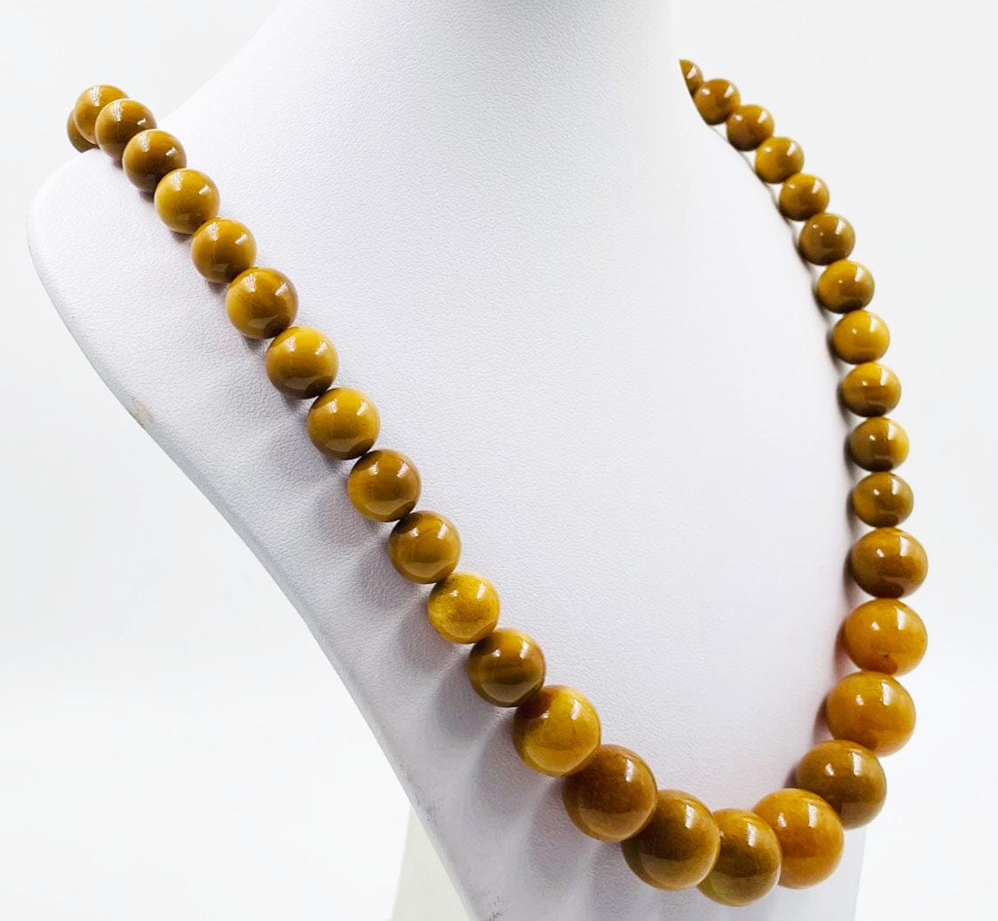 Antique Amber Necklace - Natural Baltic Amber Necklace pressed
