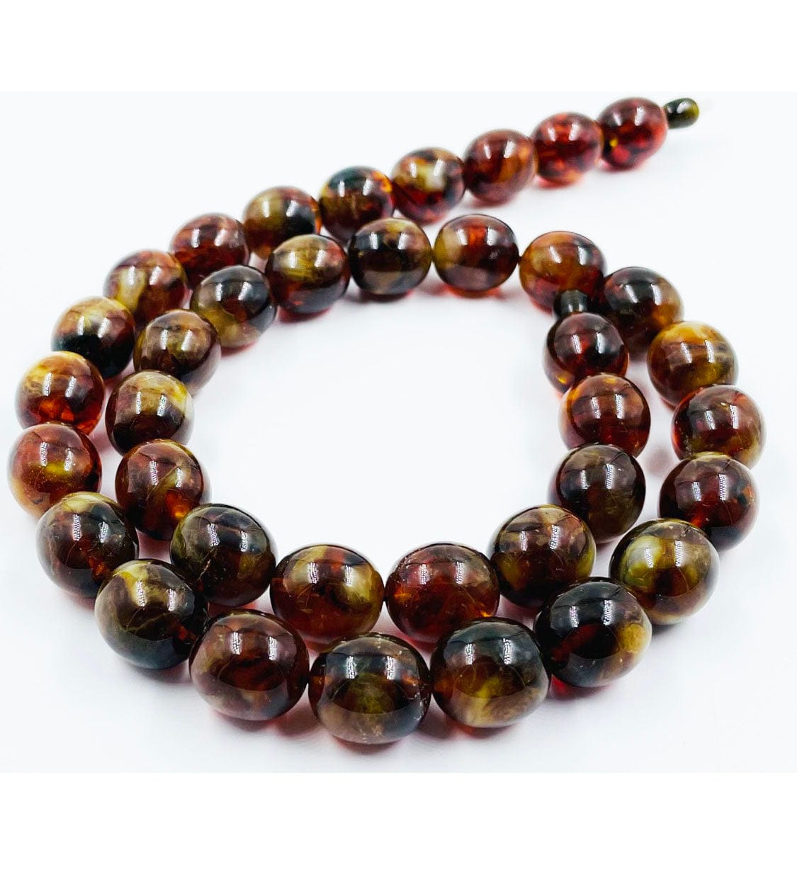 Baltic Amber Necklace-Natural Amber Beads Necklace pressed
