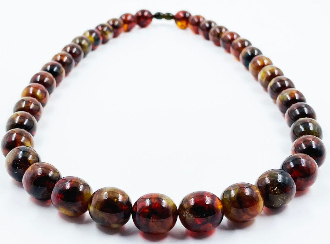 Baltic Amber Necklace-Natural Amber Beads Necklace pressed