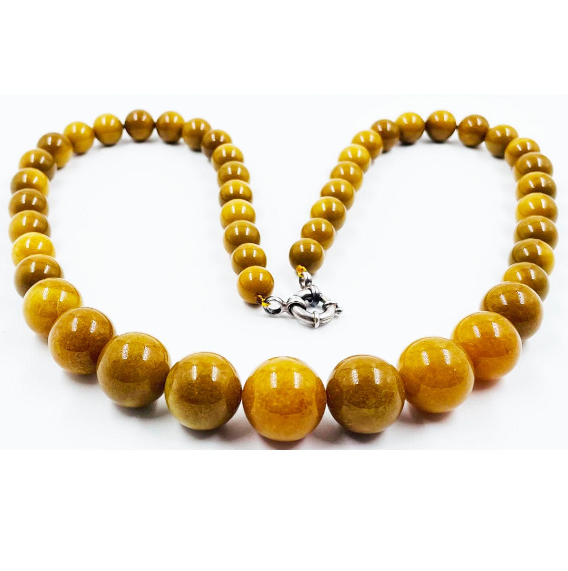 Antique Amber Necklace - Natural Baltic Amber Necklace pressed