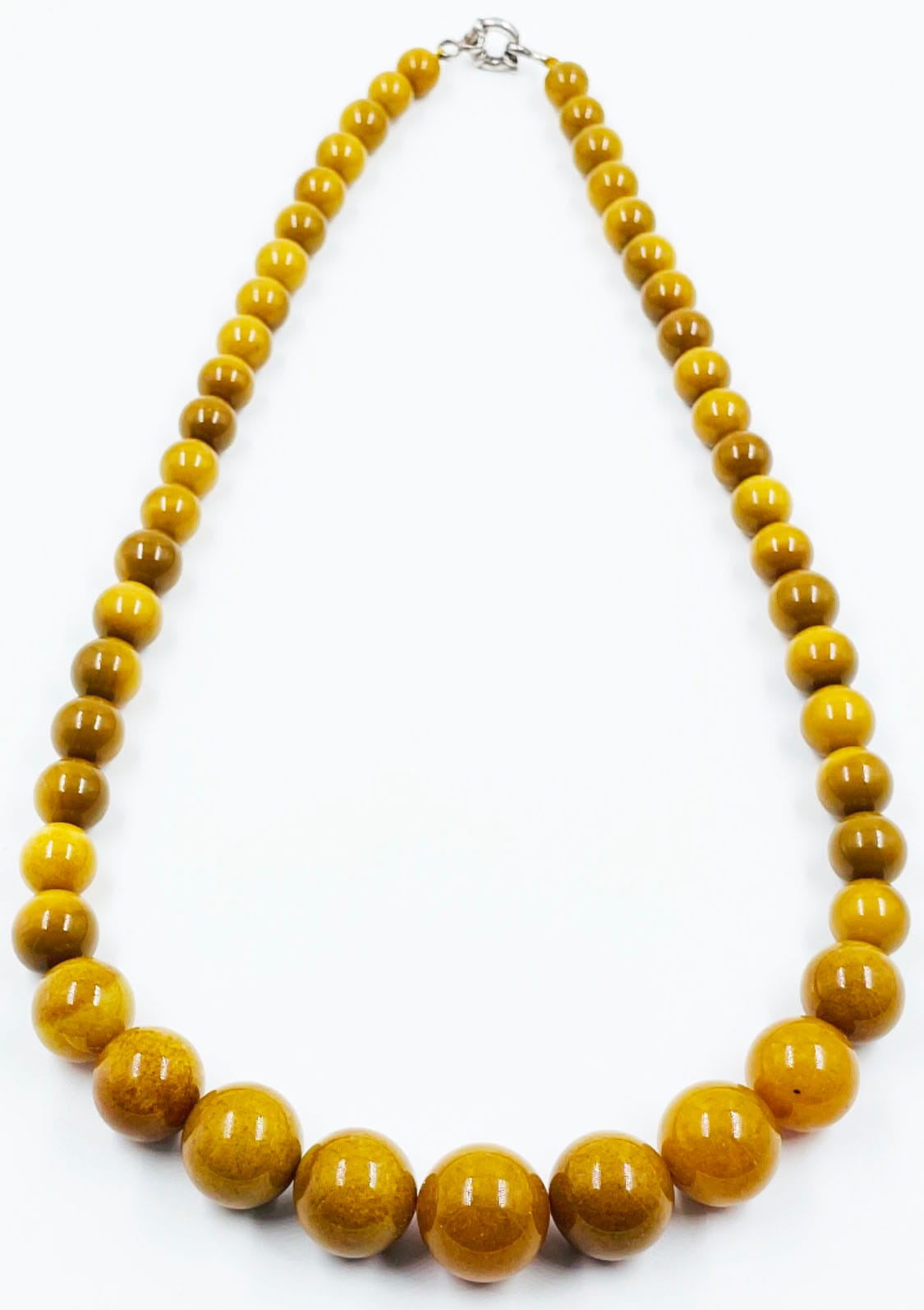 Antique Amber Necklace - Natural Baltic Amber Necklace pressed