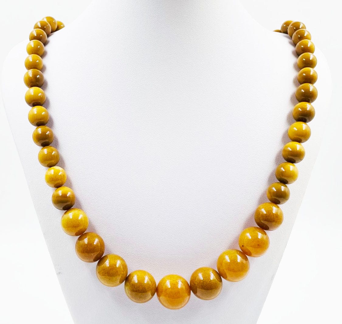 Antique Amber Necklace - Natural Baltic Amber Necklace pressed