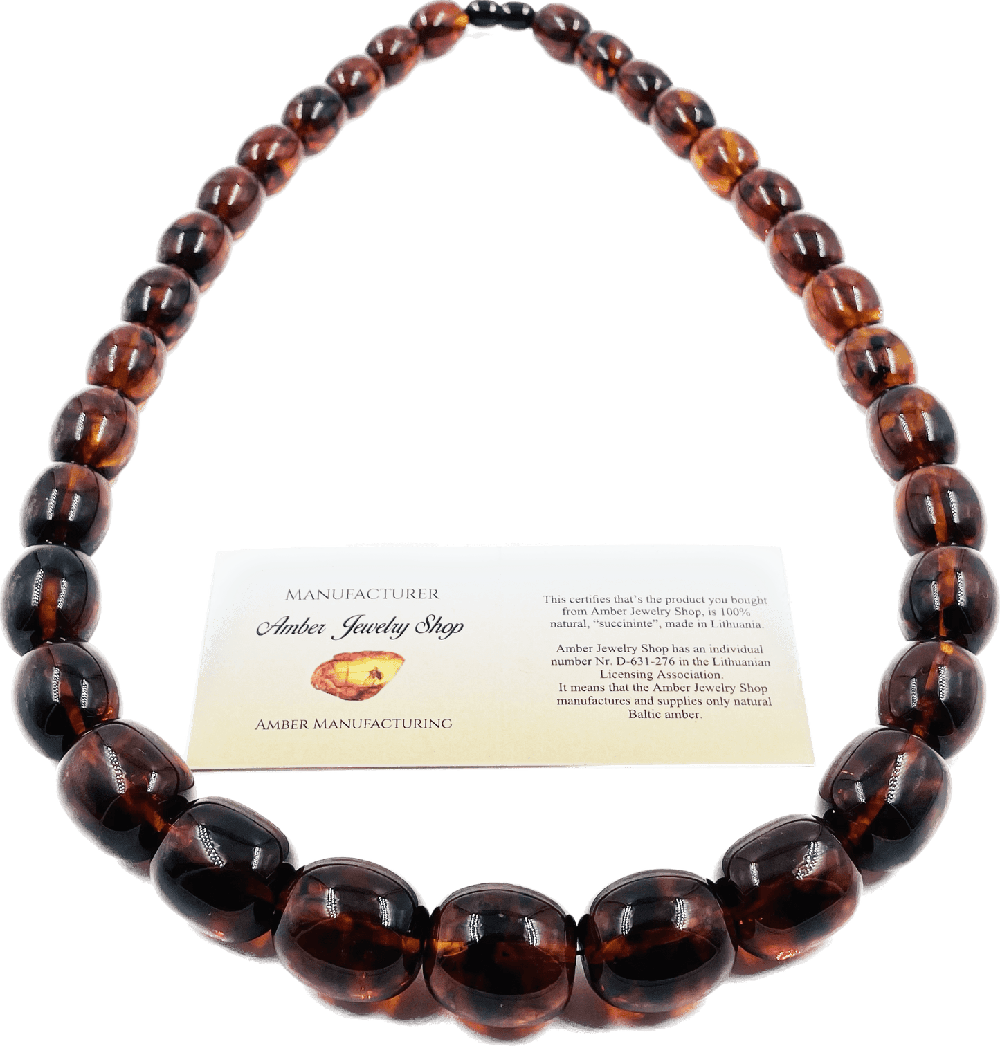 Baltic Amber Necklace - Natural Amber Beads Necklace pressed