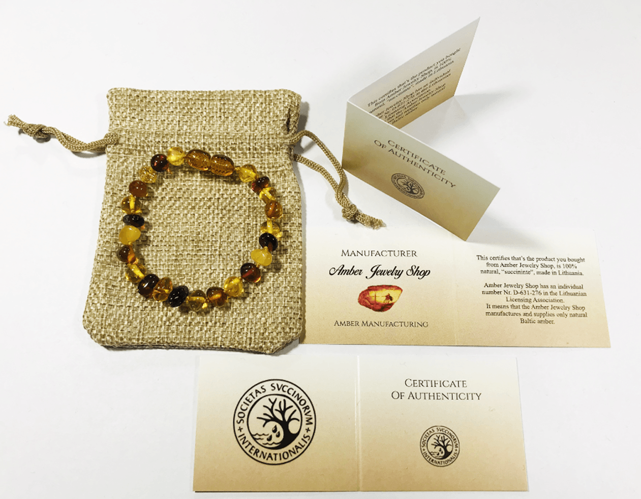 Natural Baltic Amber child bracelet/anklet 14cm