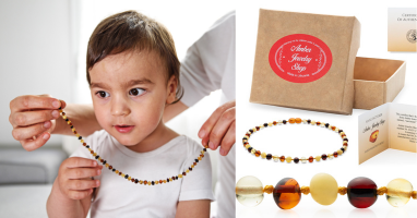 Amber teething necklaces