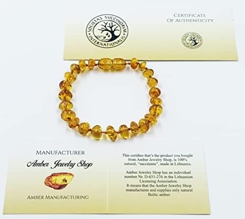 Amber Teething Bracelets & Anklets For Kids