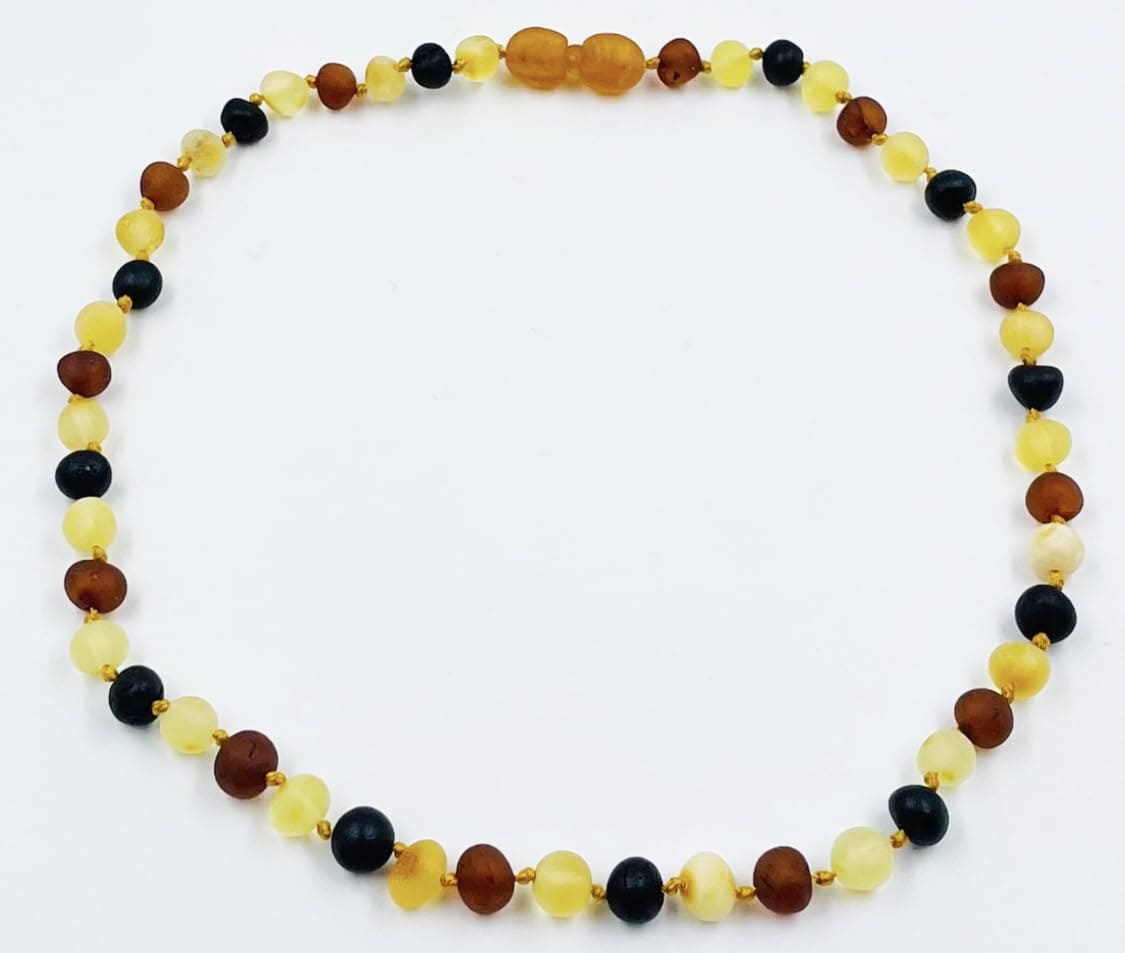 Raw Baltic Amber Teething Necklace for Babies – Natural Unpolished Amber Jewelry