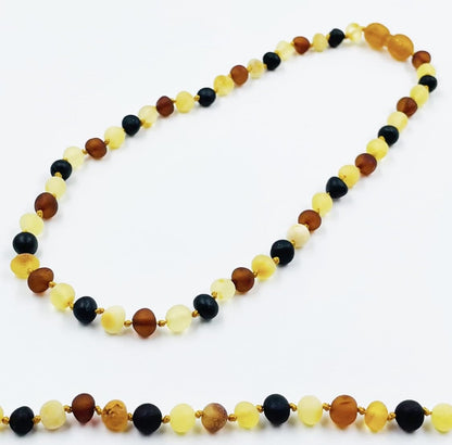 Raw Baltic Amber Teething Necklace for Babies – Natural Unpolished Amber Jewelry