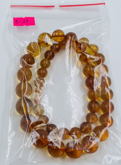 Amber Necklace - Genuine Baltic Amber Necklace pressed
