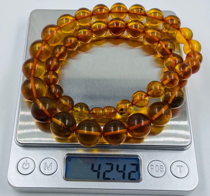 Amber Necklace - Genuine Baltic Amber Necklace pressed