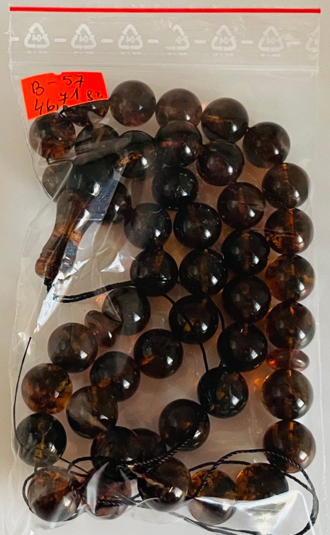 Islamic Prayer Beads-Natural Amber Rosary Prayer Beads pressed