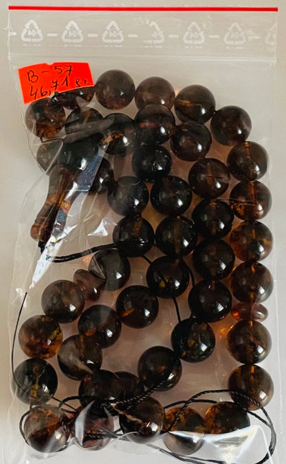 Islamic Prayer Beads-Natural Amber Rosary Prayer Beads pressed