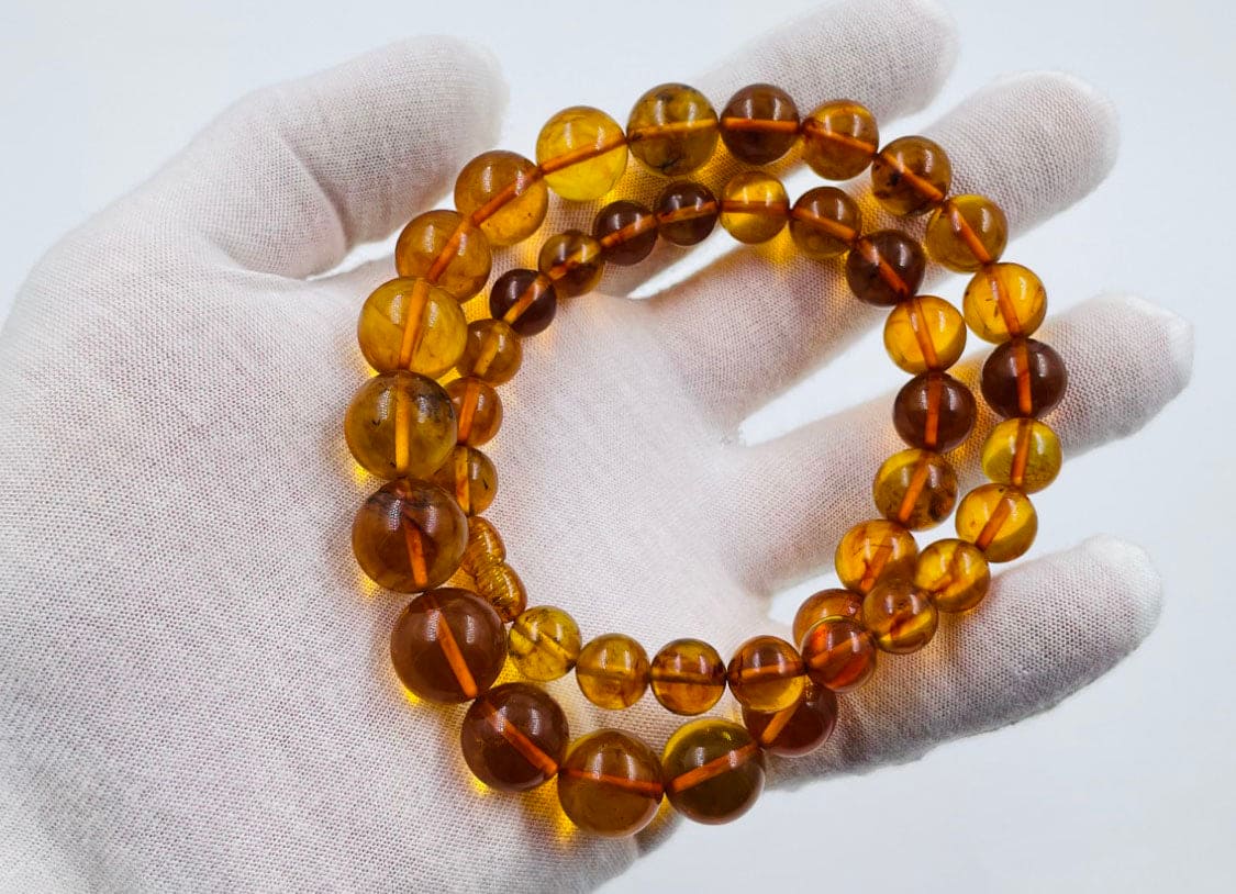 Amber Necklace - Genuine Baltic Amber Necklace pressed