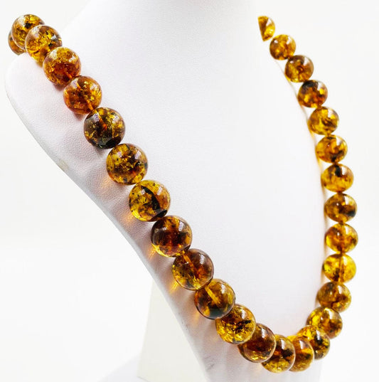 Natural Baltic Amber Necklace - Baltic Amber Necklaces for adults pressed