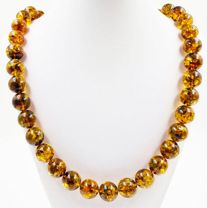 Natural Baltic Amber Necklace - Baltic Amber Necklaces for adults pressed
