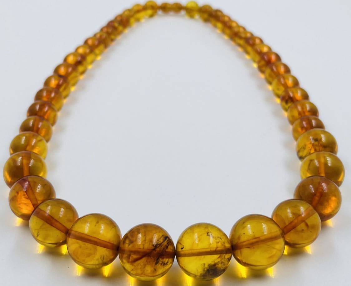 Amber Necklace - Genuine Baltic Amber Necklace pressed