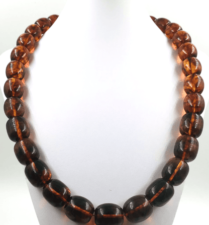 Amber Necklace Large Amber Beads Natural Baltic Amber Jewelry Pressed