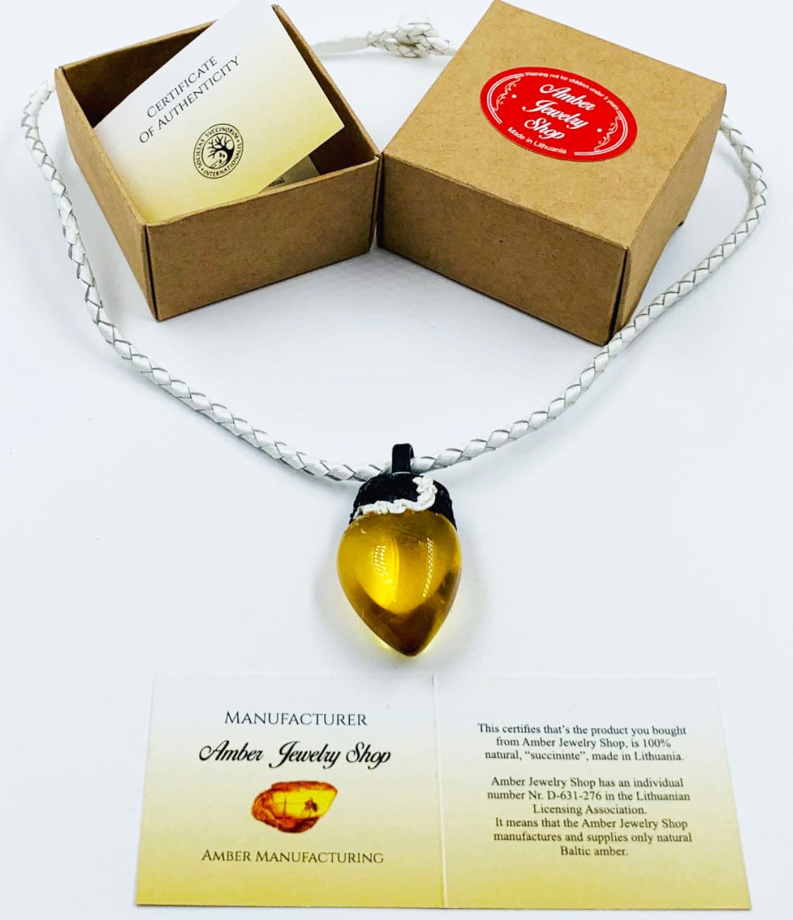 Amber Pendant Necklace - Natural Baltic Amber Jewelry For women