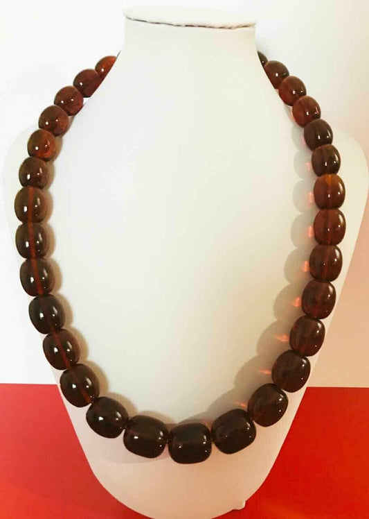 Amber Necklace - Massive large Amber Necklace - Natural Baltic Amber Jewelry pressed