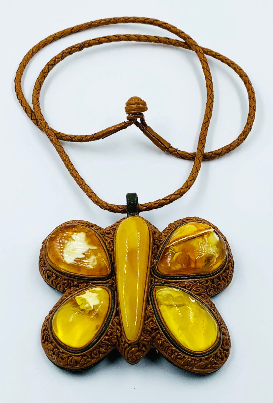 Large Natural Baltic Amber Pendant - Amber Necklace for women